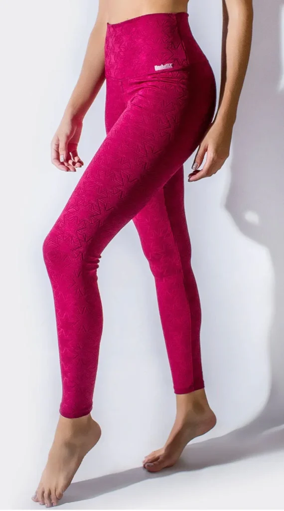 Maroon Leggings with Sublimated Stars