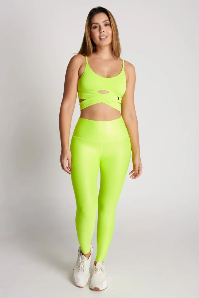 Metallic Neon Green Leggings
