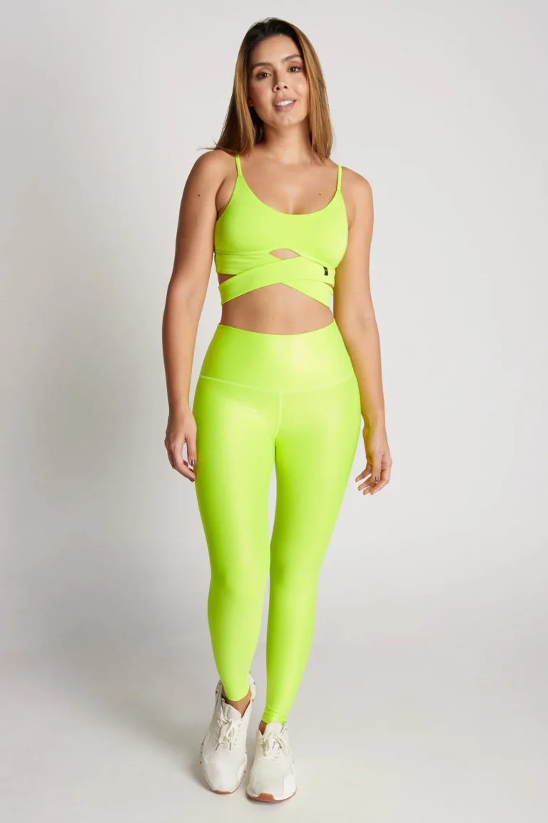Metallic Neon Green Leggings