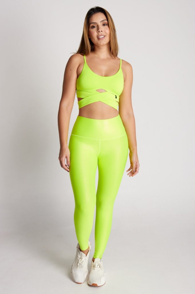 Lime Leather-Look Leggings