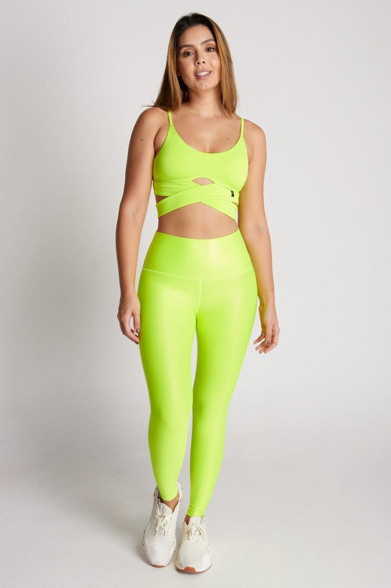 Lime Leather-Look Leggings