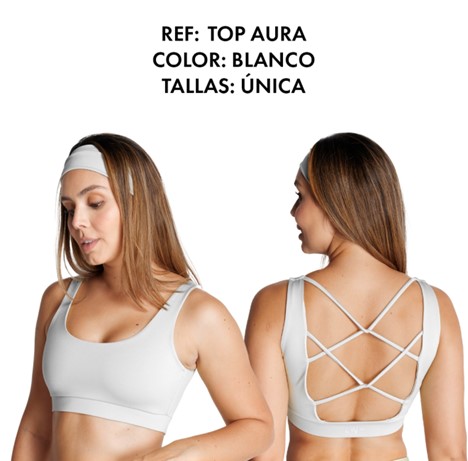 Aura White Sports Top